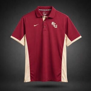 Nike Dri-FIT Florida State Seminoles Polo Shirt Men’s Large Garnet Gold NCAA